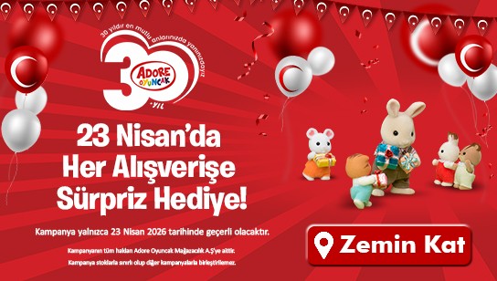 23 Nisan'da Her Alışverişe Sürpriz Hediye!